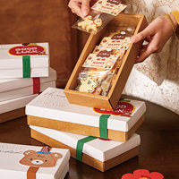 Boîte cadeau en papier pour pâtisseries, emballage alimentaire de qualité pour biscuits, nougats, toffees, rouleaux de riz et autres friandises