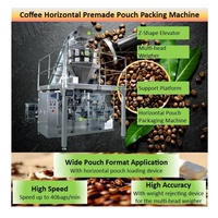 Horizontale voll automatische Doy Pack vorgefertigte Beutel füll maschine für Kaffeepulver Lebensmittel & Chemikalien-SPS & Motor komponenten