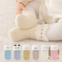 Chaussettes d'été antidérapantes en coton pour enfants, motif dessin animé, avec oreilles mignonnes, vente en gros d'usine, logo personnalisé, marque privée