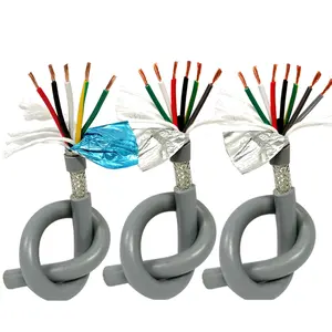 4core 26/24awg 2-8 Core Towline Shielded Cable 5m Pvc Flexible Wire Trvvp Resistance To Bending Corrosion Resistant Copper Wire