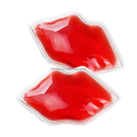 Pack de gel promotionnel très vendu pour le soin des lèvres à domicile, compresses de gel chaud/froid réutilisables en forme de lèvres, pack de gel glacé