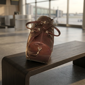 Sac de voyage en cuir véritable de haute qualité, couleur marron, unisexe, fermeture à glissière, personnalisable, ADORA - Product Image 2