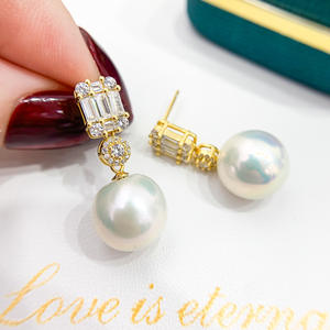 Accesorios de Plata S925 para Perlas DIY, Cuentas Redondas de 8-15 mm, Soporte Vacío 22537 con Pendiente de Moda para Fabricación de Joyas, Tamaño Chapado de 12 mm - Product Image 3