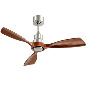Ventilador de Techo Moderno de 3 Aspas de Metal Negro con Barra de Techo de Madera para Sala de Estar, Dormitorio, Interior del Hogar - Product Image 4
