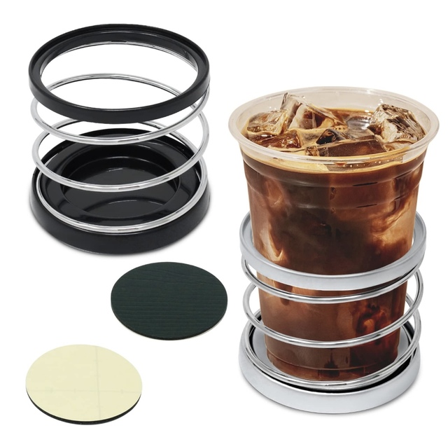 Iron Elastic Spring Car Cup Holder Camping Durable Stable Air Vent Mount Drink Holder Car Decoration Accessories