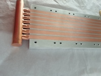 Radiateur à plaques refroidi par eau en aluminium et cuivre avec robinets en laiton, conçu sur mesure