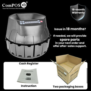 เครื่องนับเงิน ComPOSxb รุ่น SE9000 ตรวจสอบตัวเองได้ นับเหรียญแบบคละชนิดพร้อมระบบแยกประเภทเหรียญอัตโนมัติ หน้าจอ LED  ถังใส่เหรียญ 1100 ช่อง - Product Image 4