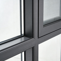 Ventana de Aluminio con Rotura de Puente Térmico, Aislante Acústico y Térmico, Resistente, con Vidrio Low-E para Villa, Precio de Fábrica