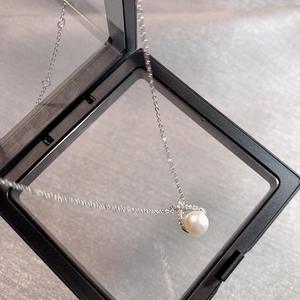 Collier en argent sterling S925 avec pendentif en forme de bouton de fée, perle d'eau douce baroque, diamant rose en forme d'étoile pour clavicule - Product Image 4