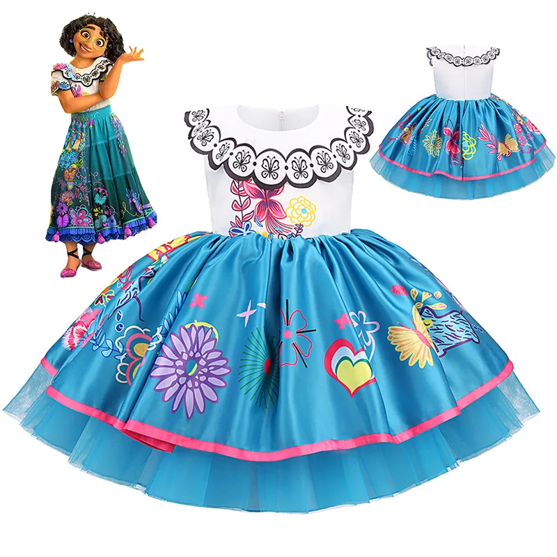 Ropa Para Ninas Summer Disneyes Princesses Movie Girl Mirabel Cosplay Costume Baby Encanto Dress For Kids