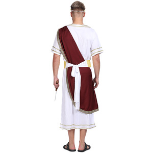 Disfraz de Julius Caesar, Toga blanca y roja, disfraz de emperador romano para adultos, para escenario, fiesta de Halloween, mayores de 14 años - Product Image 5