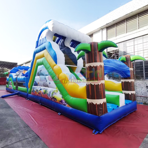 Pista de obstáculos inflable para el océano, castillo inflable grande para niños, combo de castillo inflable con tobogán en venta - Product Image 3