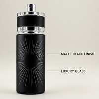 Flacon de parfum en verre vide en gros, 250 ml, cylindre rose nacré avec bouchon doré, luxe, rechargeable, logo personnalisé