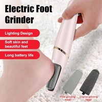 Amoladora eléctrica recargable por USB para pies, mango largo, logotipo personalizado, piedra, pedicurista, removedores de callos para piel muerta, peeling de callos