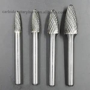 China factory SF 6mm shank diameter cross double X gear milling cutter indexable tungsten rotary file carbide burrs