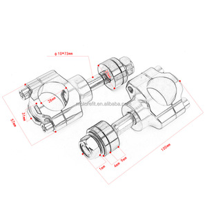 Guidon en aluminium CNC RTS pour moto <span class=keywords><strong>BMW</strong></span> Suzuki Honda Yamaha YZF R1 <span class=keywords><strong>R25</strong></span> MT03 MT10 Nmax155 Z800 Z1000 Z750 - Product Image 3