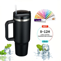 Taza de Café de Gran Capacidad con Logotipo Personalizado, Tazas Metálicas para Beber Cerveza, Taza de Acero Inoxidable de 40 oz con Asa