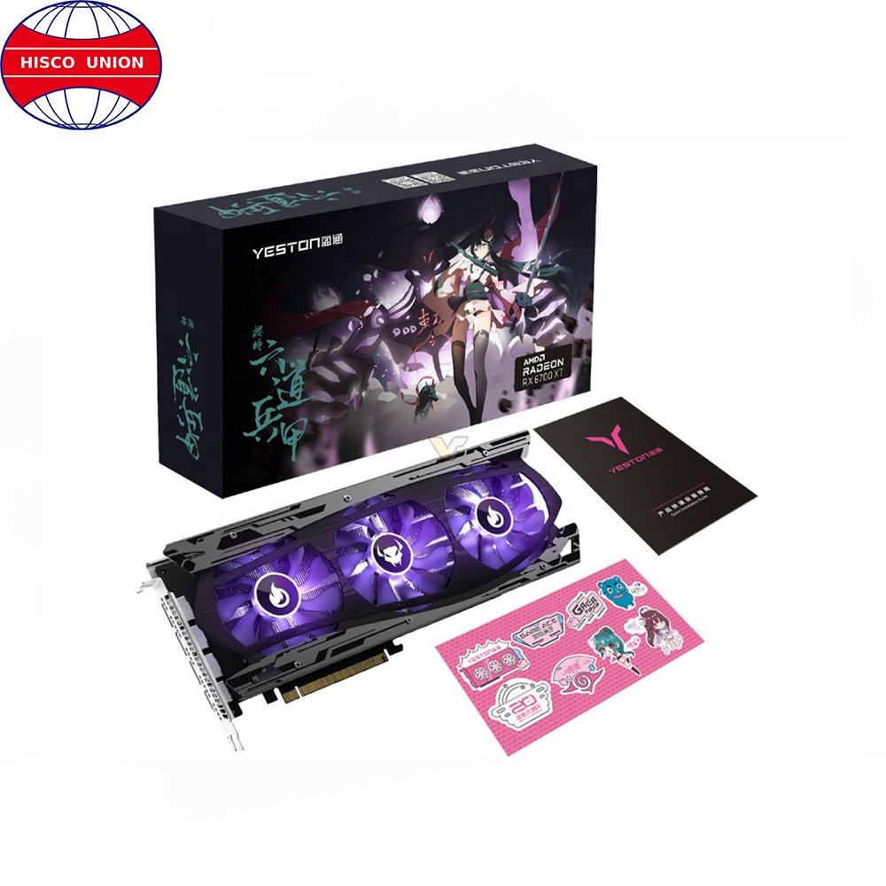 YESTON Radeon RX 6700 XT 12GB SAKURA Six Weapons Graphics Card