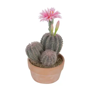 Wholesale 24cm Indoor Decorative Green Plant Pot Artificial Cactus Plants