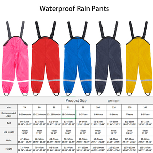 Hoge Kwaliteit Regen-Proof Kinderen Regenjas Regen Broek Voor Jongens & Meisjes - Product Image 4