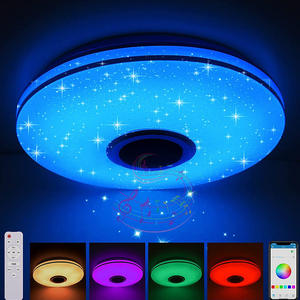 Lumière LED de plafond musicale Bluetooth, <span class=keywords><strong>lampe</strong></span> ronde de chambre à coucher avec contrôle par application, multicolore, directement de l'usine transfrontalière. Nouveau modèle. - Product Image 1