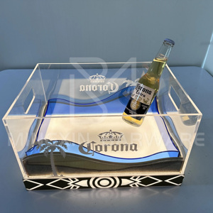 Cubo de hielo acrílico LED decorativo de lujo para Bar Cubo de área VIP enfriador de cerveza de champán de gran capacidad - Product Image 3
