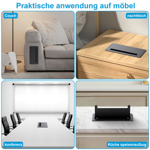 Caja <span class=keywords><strong>de</strong></span> Cables para Mesa, Multifuncional, Oculta, para Conferencias Multimedia, Enchufe Emergente <span class=keywords><strong>de</strong></span> Aleación <span class=keywords><strong>de</strong></span> Aluminio a Prueba <span class=keywords><strong>de</strong></span> Polvo - Product Image 6