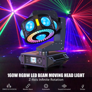 Độ sáng cao 160W di chuyển đầu ánh sáng RGBW LED chùm xoay Laser di chuyển đầu ánh sáng cho <span class=keywords><strong>Disco</strong></span> Wedding party Live Show Bar - Product Image 2
