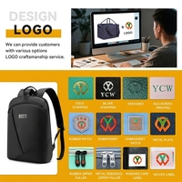 Tas Ransel Bisnis Anti Air Tipis untuk Laptop 15.6 inci, Tas Sekolah Perjalanan dengan Logo Custom untuk Pria Wanita, Tas Laptop Bisnis