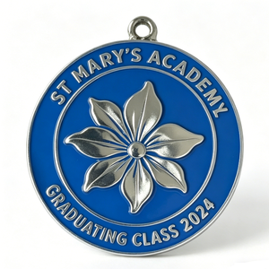 Medalla de Graduación Personalizada de Aleación de Zinc - Diseño de Ángel y Amor, Recuerdo Escolar con Impresión y Corte para la Clase de Graduación - Product Image 2