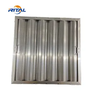 Customized Wholesale Commercial Kitchen Hood Oil Filter Stainless Steel Baffle Filter Range Hood Grease Filter