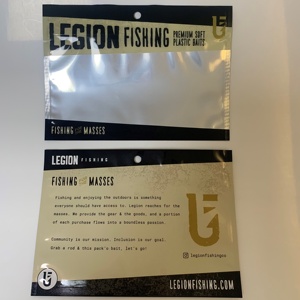 Plastic Custom Printed Fishing Lure Packaging Mini <strong>Zip</strong> <strong>Lock</strong> <strong>Bag</strong> with Window - Product Image 6