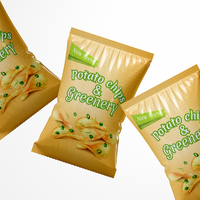 Sachet debout découpé à imprimé personnalisé thermoscellé Chips à collation recyclables Sacs scellés sur le côté arrière en plastique de qualité alimentaire