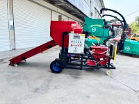 Mini-presse à balles rondes et enrouleuse de foin avec moteur et composants PLC, facile à utiliser, garantie 1 an