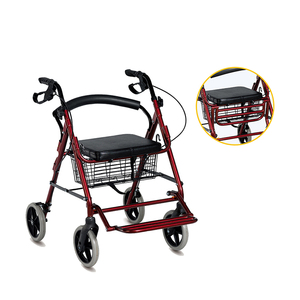 Ajustable plegable gente <span class=keywords><strong>vieja</strong></span> Rollator Walker con asiento y cesta <span class=keywords><strong>de</strong></span> <span class=keywords><strong>la</strong></span> compra - Product Image 2