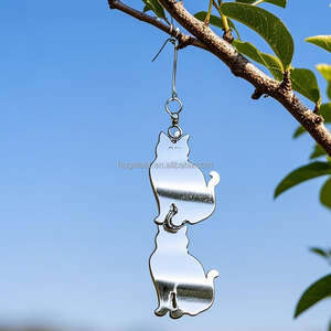 เครื่องไล่นกเลเซอร์สีเงินแบบแขวนรูปแมว8แพ็คสำหรับยับยั้งนกพิราบในสวน - Product Image 6