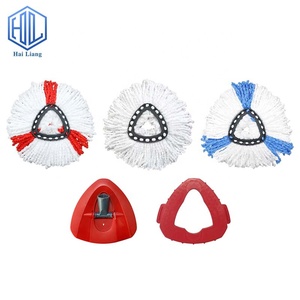 Tête de vadrouille <span class=keywords><strong>triangulaire</strong></span> en fibre ultrafine de grande taille Outil de nettoyage manuel Pièce de rechange O-Cedar EasyWring Rinse Clean Ménage - Product Image 1