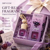 Diffuseur d'arômes pour voiture 8 ml, flacon en verre avec bouchon en bois, à suspendre au rétroviseur, pour huiles essentielles, coffret cadeau
