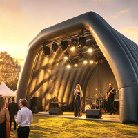 Tente de DJ pour événements en plein air, ballon publicitaire imperméable, décoration de scène gonflable pour festivals de musique