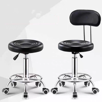 Best-seller Tabouret de bar en cuir Chaise de bar ronde avec dossier Chaise de bar en cuir PU