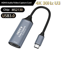 Tarjeta de Captura de Video USB Tipo-C para Transmisión en Vivo de Juegos, Grabación para Switch, STB, Teléfono Móvil, Tableta a Computadora Portátil