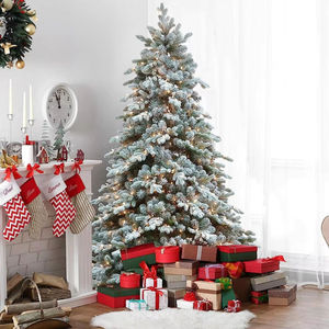 Groothandel 210 Cm Led Pre-Lit Snowing Kerstboom Premium Sneeuw Gevlokt Pe Xmas Boom - Product Image 2