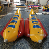 Bateau banane gonflable Poisson volant, jouet aquatique, double tube, tube unique, en PVC