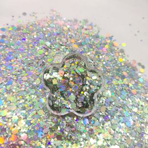 Des milliers de couleurs Chunky Glitter Mix 1kg Poudre hexagonale en vrac pour la décoration des ongles et des cheveux en résine - Product Image 6