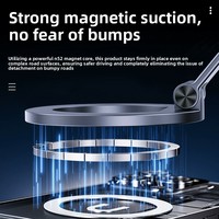 Support de voiture à ventouse de 70 mm |   Aimant N52 avec bras extensible à 4 axes |   360 °   Pliable et flexible |   Support universel pour tableau de bord en alliage de zinc K60