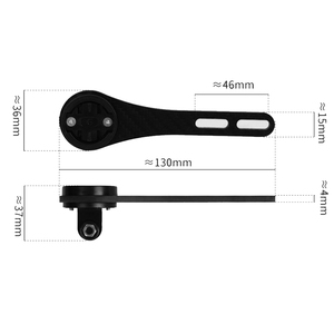 Vélo de route ordinateur de guidon aéro intégré support de montage en carbone pour Garmin <span class=keywords><strong>Bryton</strong></span> Wahoo - Product Image 2