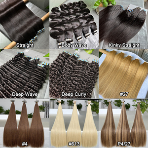 50g 100g băng trong phần mở rộng tóc thẳng 100% con người lớp biểu bì tóc phù hợp băng trong phần mở rộng - Product Image 6