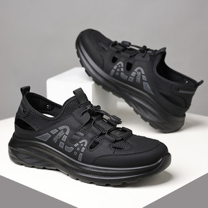 Chaussures de randonnée pour hommes, couleur kaki, avec bande élastique, respirantes, en mesh, pour le sport de plein air, décontractées, pour les voyages - Product Image 2