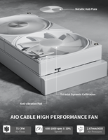 Refroidisseur de processeur liquide upHere 240 mm ARGB AIO, système de refroidissement par eau à double ventilateur pour PC de bureau gaming Intel AMD