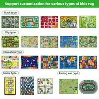 Tapis pour enfants en gros avec bordure livre et motif étoile, tapis de jeu antidérapant sur le thème de la bibliothèque pour chambre de bébé, coin lecture